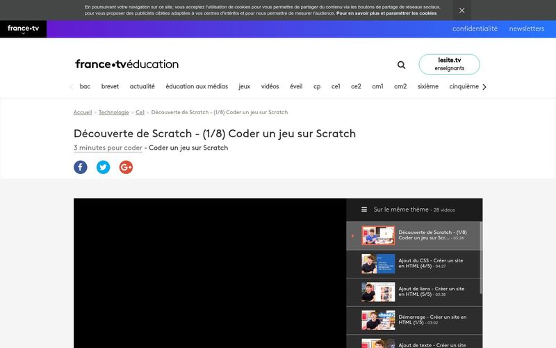 Découverte de Scratch - (1/8) Coder un jeu sur Scratch - Vidéo - Francetv Éducation