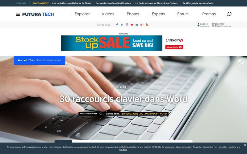 Futura sciences : 30 raccourcis clavier dans Word